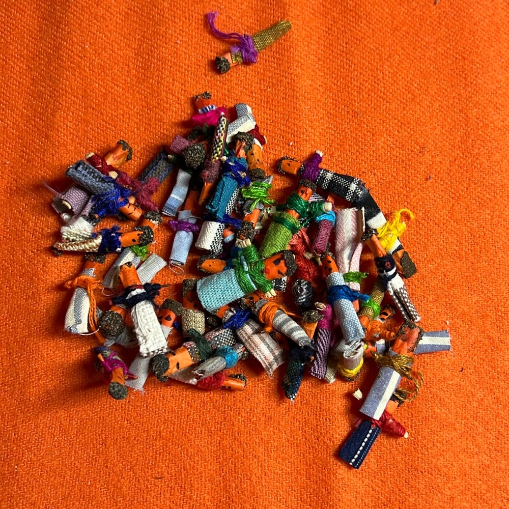 Tiny Guatemalan worry dolls